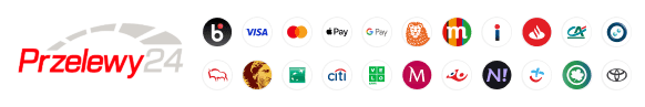logotyp przelewy24 z płatnościami