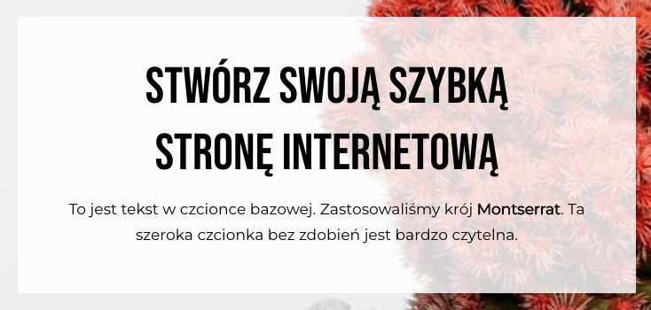 czcionki google fonts bebas neue i montserrat