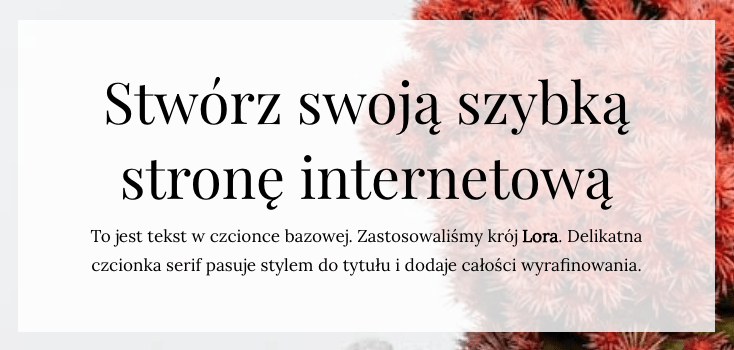 czcionki google fonts playfair display i lora
