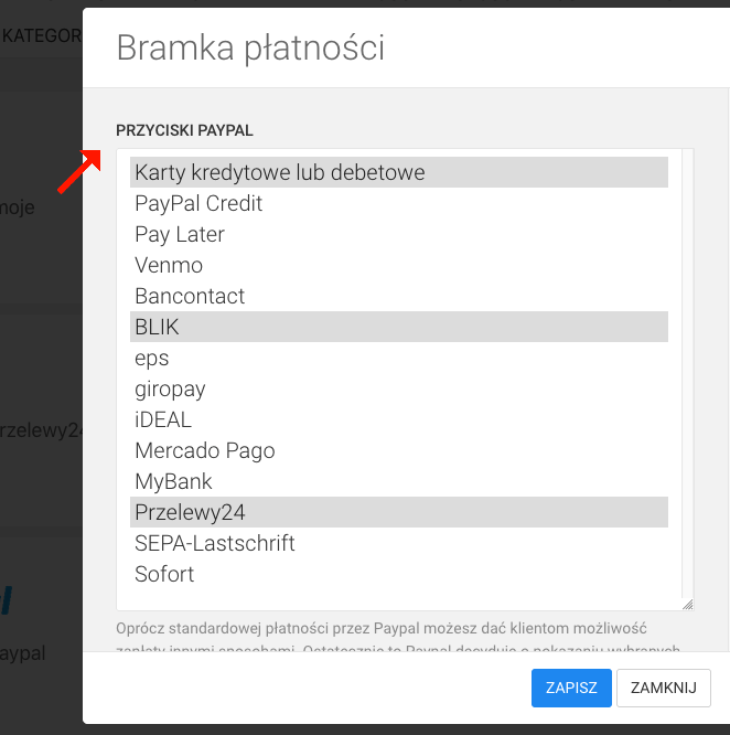 przyciski PayPal buttons