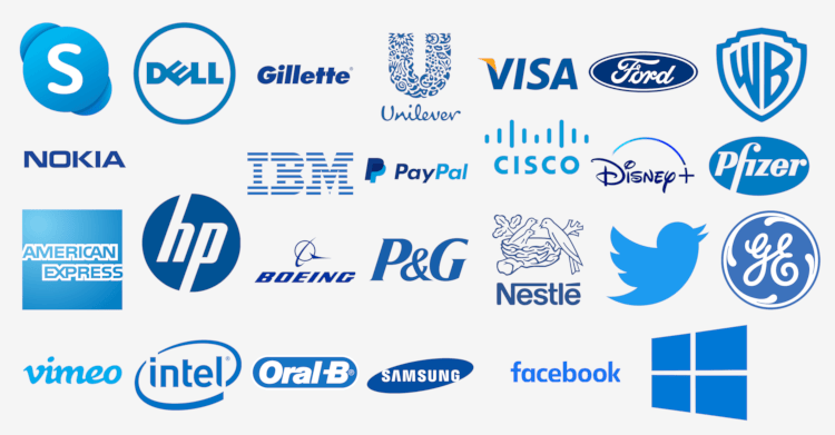 loga marek niebieskie