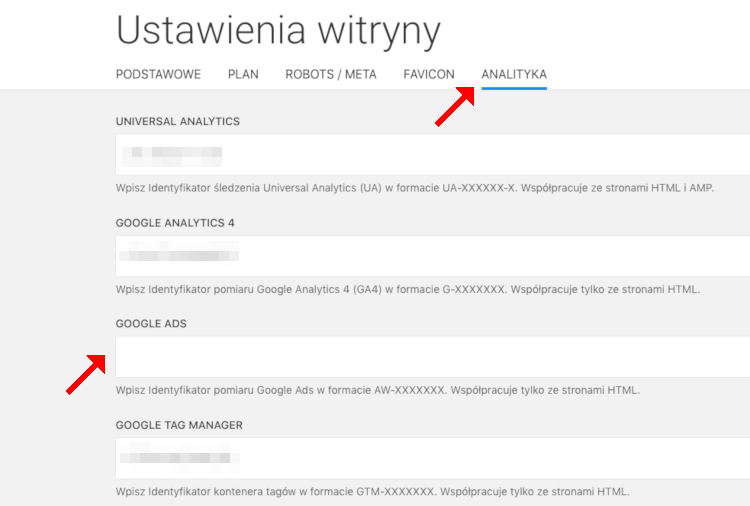 identyfikator śledzenia google Ads gtag