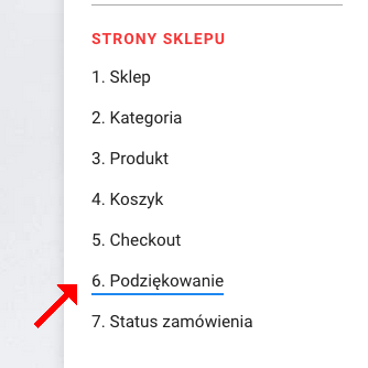 podziekowanie za zakupy