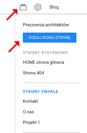 dodaj nowa strone