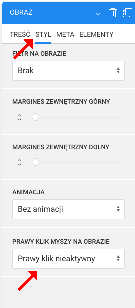 blokada prawego kliku na zdjęciu