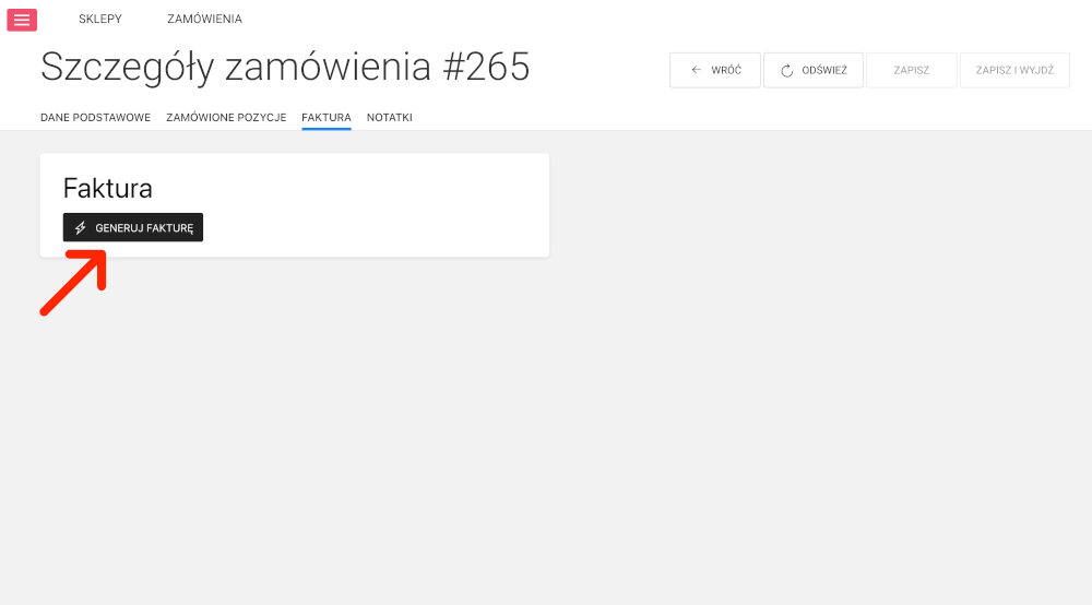 generuj fakturę