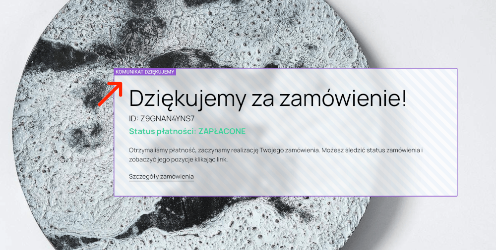widget dziękujemy za zakupy