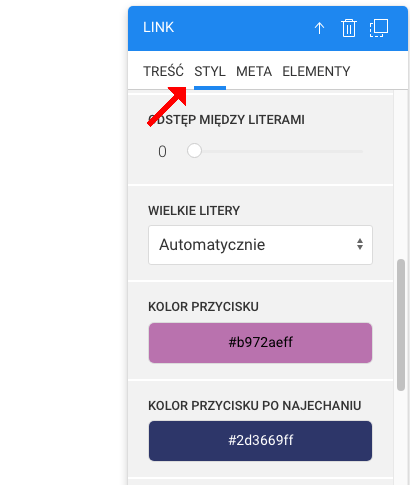 formatowanie elementu na stronie