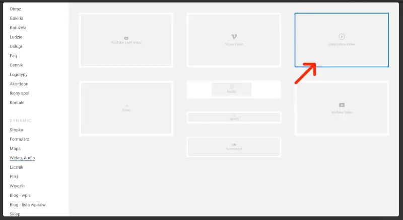 sekcja dailymotion video