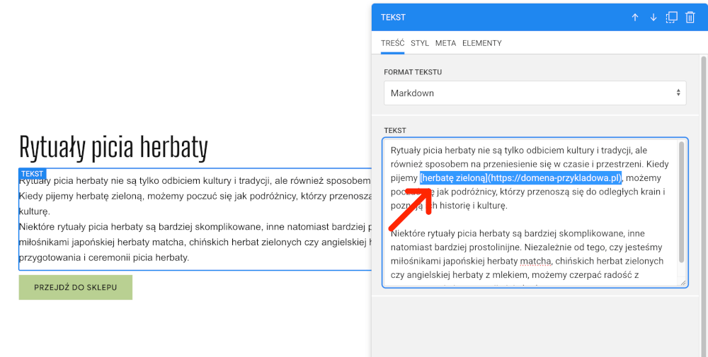 link w środku tekstu