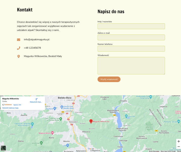 mapa google przykład na stronie www