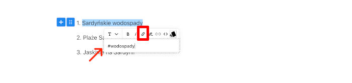link do fragmentu tekstu