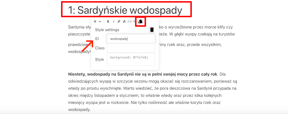 odsyłacz do sekcji w blogu