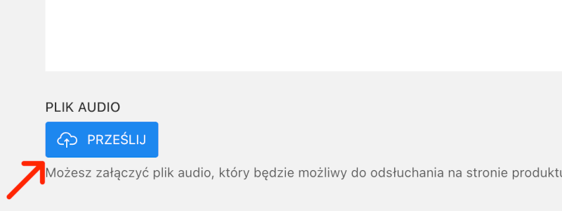 prześlij plik audio