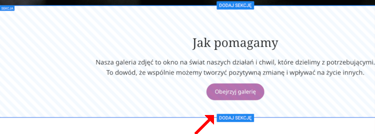 dodawanie sekcji ze schowka