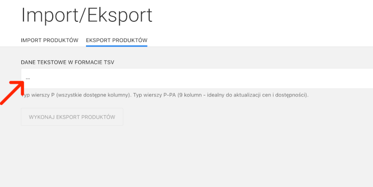 eksport produktów