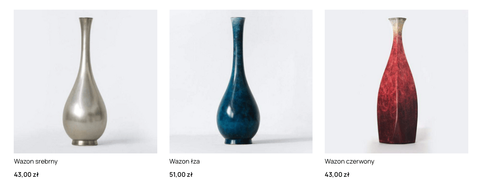 3 produkty w rzędzie