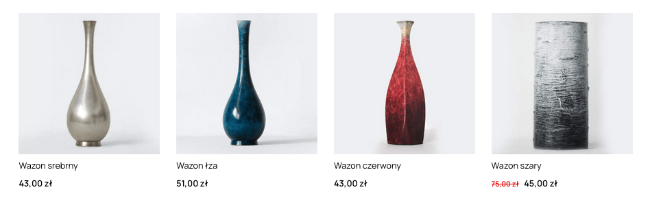 4 produkty w rzędzie