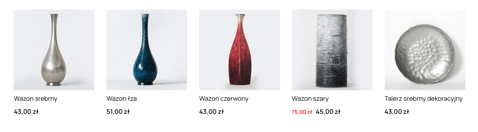 5 produktów w rzędzie