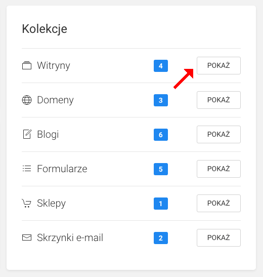 kolekcje usług w kreatorze