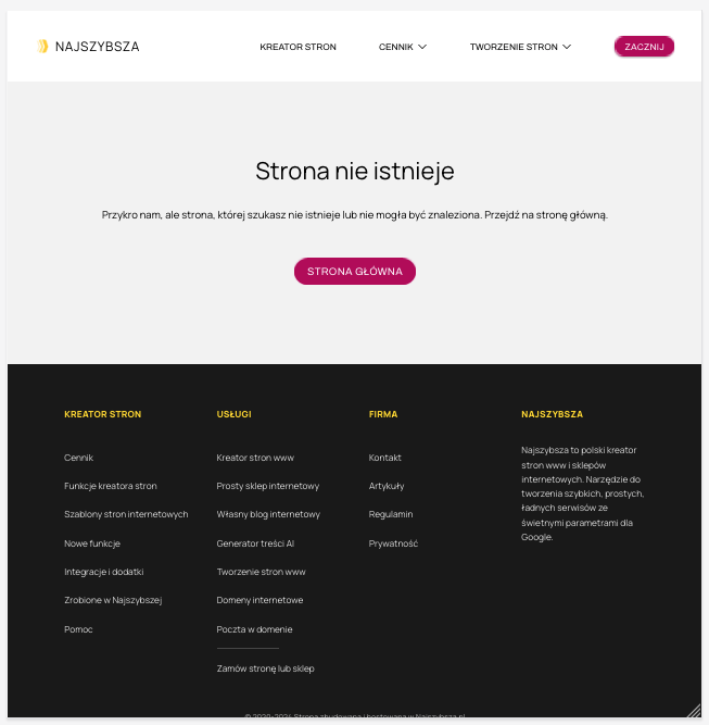 przykładowa strona błędu 404