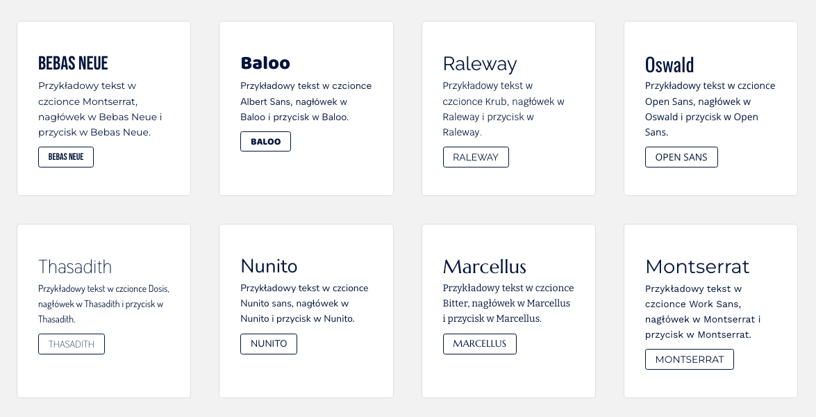 zestawy czcionek przykłady czcionki globalne