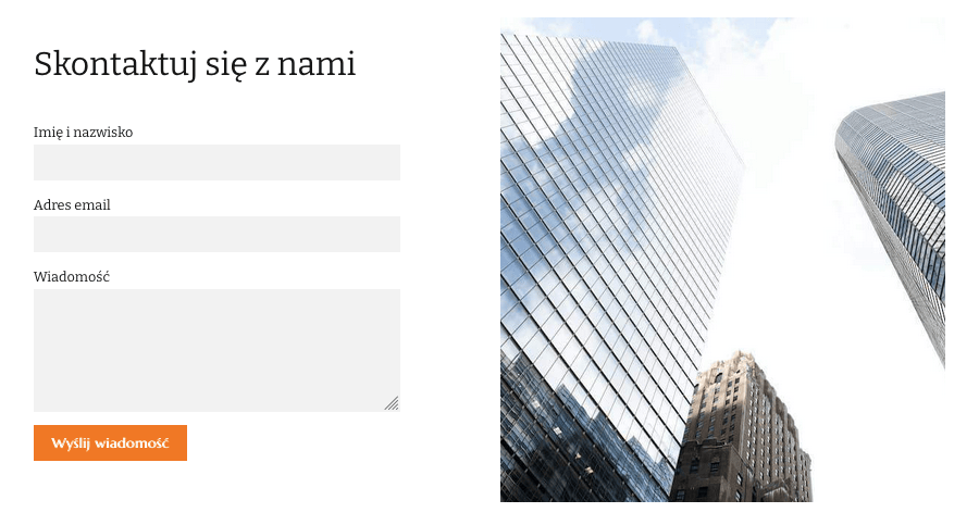 formularz kontaktowy