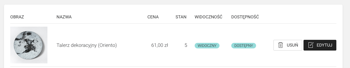 widocznosc produktu