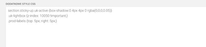 dodatkowe style CSS