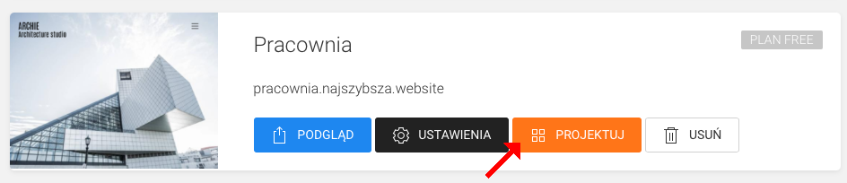 projektuj witrynę internetową