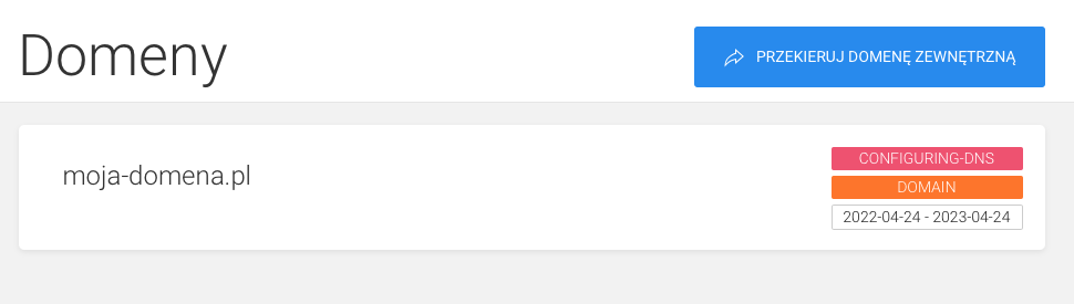 konfiguracja domeny i strefy dns