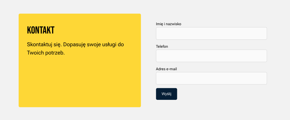 formularz na stronie