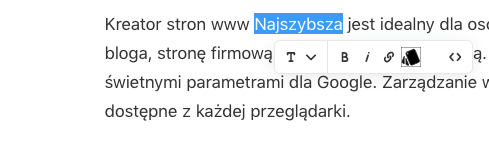 jak sformatowac tekst w bloku