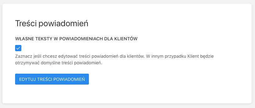 własne powiadomienia