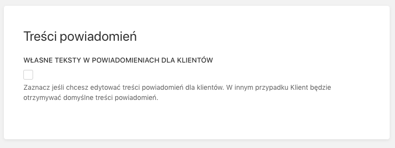 domyślne ustawienia